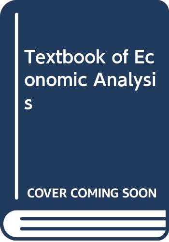 Stock image for Textbook of Economic Analysis for sale by Better World Books Ltd