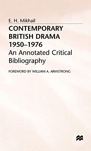 Stock image for Contemporary British Drama,1950-76 : An Annotated Critical Bibliography for sale by Better World Books