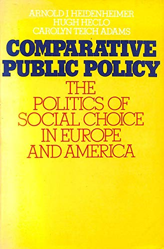 9780333199817: Comparative Public Policy