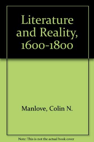 9780333220450: Literature and Reality, 1600-1800