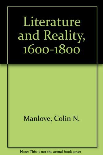 9780333220450: Literature and reality, 1600-1800