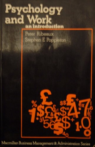 Beispielbild fr Psychology and Work: An Introduction (Macmillan Business Management and Administration Series) zum Verkauf von PsychoBabel & Skoob Books