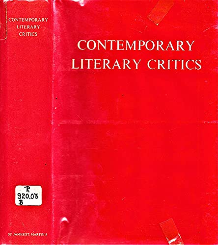 Beispielbild fr Contemporary Literary Critics zum Verkauf von Better World Books