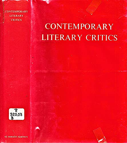 Stock image for Contemporary Literary Critics for sale by Better World Books