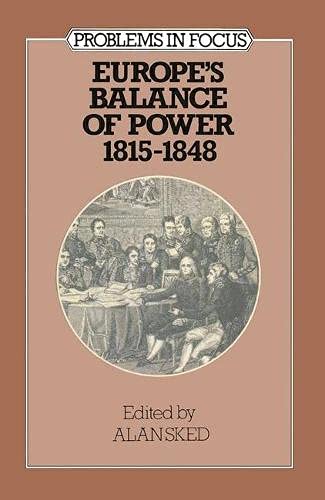 9780333230862: Europe's Balance of Power, 1815-48