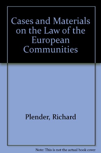 Stock image for Cases and materials on the laws of the European Communities. for sale by Kloof Booksellers & Scientia Verlag