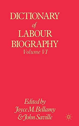 9780333240953: Dictionary of Labour Biography (006)