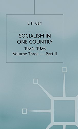 9780333245699: A History of Soviet Russia: 3 Socialism in One Country, 1924-1926: Volume 3: Part 2