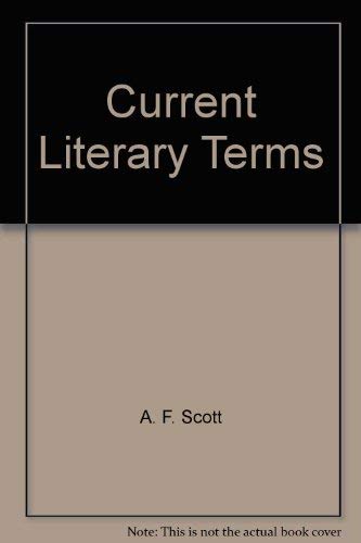 9780333261019: Current Literary Terms