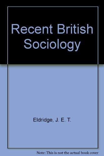 Stock image for Recent British Sociology for sale by Zubal-Books, Since 1961