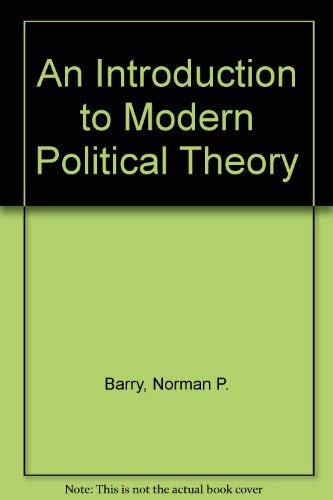 Imagen de archivo de An Introduction to Modern Political Theory a la venta por AwesomeBooks