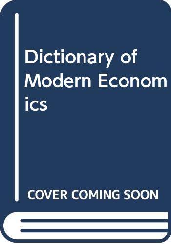 Stock image for The Macmillan Dictionary of Modern Economics for sale by Anybook.com