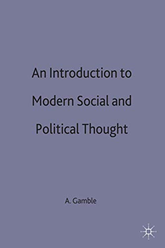 9780333270295: An Introduction to Modern Social and Political Thought