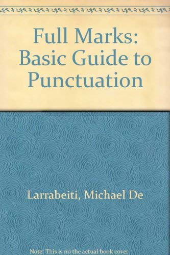 Stock image for Full Marks: Basic Guide to Punctuation for sale by medimops