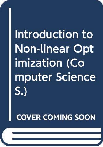 9780333325520: Introduction to Non-linear Optimization (Computer Science Series)
