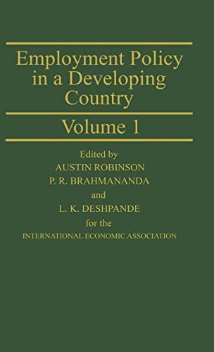 Employment Policy in a Developing Country: A Case-Study of India (9780333327333) by Robinson, Alan