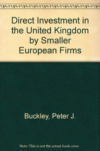 9780333336090: Direct Investment in the United Kingdom by Smaller European Firms