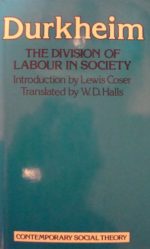 9780333339800: Division of Labour in Society