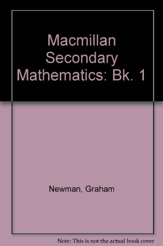 Imagen de archivo de Macmillan Secondary Mathematics: Bk. 1 a la venta por Goldstone Books