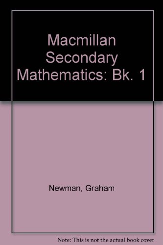 Stock image for Macmillan Secondary Mathematics: Bk. 1 for sale by Bahamut Media