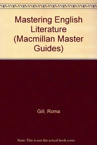 9780333361078: Mastering English Literature (Macmillan Master Guides)
