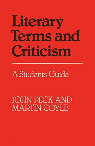 Beispielbild fr Literary Terms and Criticism: A Students' Guide (How to Study Literature) zum Verkauf von WorldofBooks