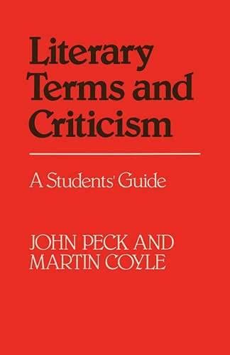 Stock image for Literary Terms and Criticism: A Students' Guide (How to Study Literature) for sale by WorldofBooks