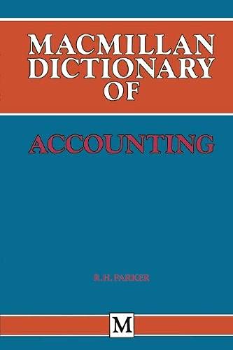 Imagen de archivo de Macmillan Dictionary of Accounting (Macmillan Reference Books) a la venta por MusicMagpie