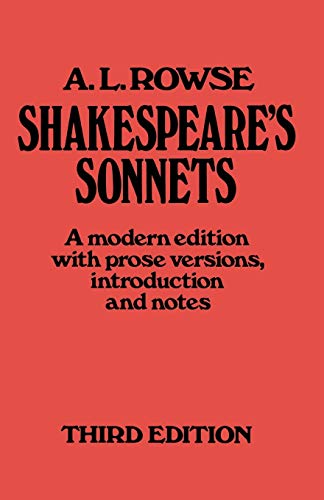 9780333363874: Shakespeare's Sonnets: A Modern Edition, with Prose Versions, Introduction and Notes