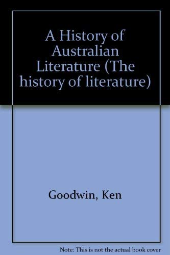 Imagen de archivo de A History of Australian Literature a la venta por Anybook.com
