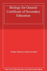 Biology for General Certificate of Secondary Education (9780333365359) by Pauline; Rowland Martin Alderson