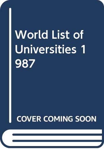 9780333371831: World List of Universities