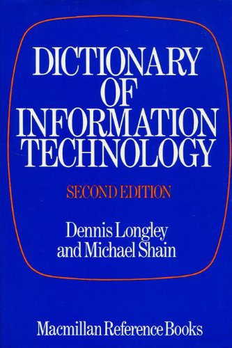 9780333372609: Macmillan Dictionary of Information Technology