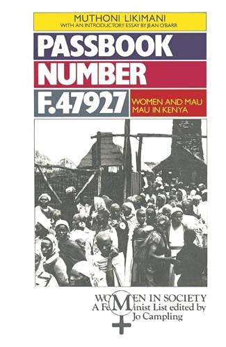 9780333379448: Passbook F47927: Women and Mau Mau in Kenya (Women in Society S.)