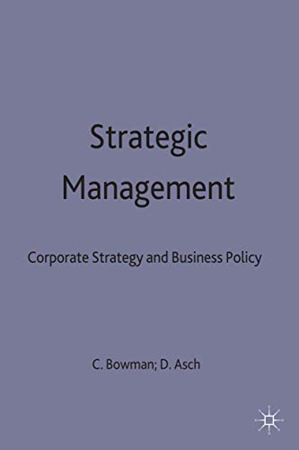 Beispielbild fr Strategic Management: Corporate Strategy and Business Policy zum Verkauf von Ammareal