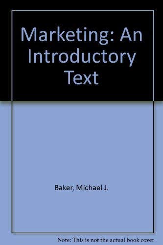 9780333391006: Marketing: An Introductory Text