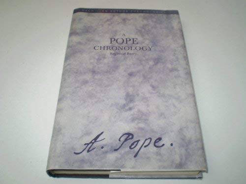 Imagen de archivo de A Pope Chronology (Author Chronologies) a la venta por POQUETTE'S BOOKS