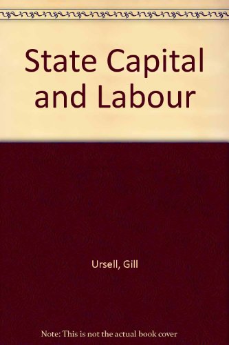 Beispielbild fr State, Capital and Labour: Changing Patterns of Power and Dependence zum Verkauf von BOOKWEST