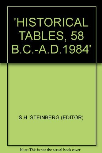 Beispielbild fr Historical Tables, 58 B.C.-A.D.1984 zum Verkauf von Anybook.com