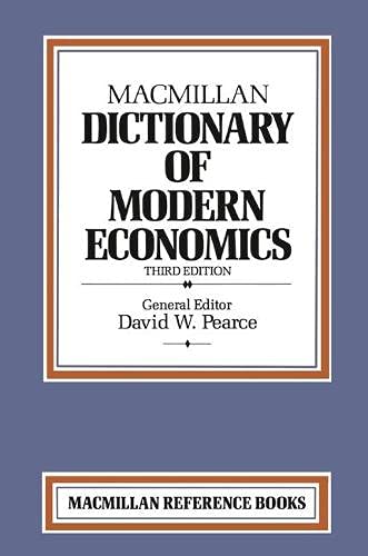 9780333417485: Macmillan Dictionary of Modern Economics