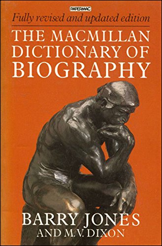 9780333424964: The Macmillan Dictionary of Biography