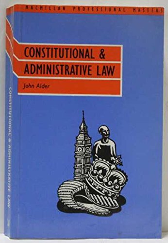 Beispielbild fr Constitutional and Administrative Law (Palgrave law masters) zum Verkauf von medimops