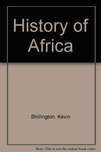 Stock image for History of Africa for sale by Sarah Zaluckyj