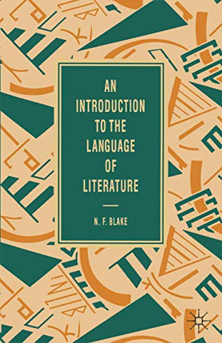 9780333454114: An Introduction to the Language of Literature