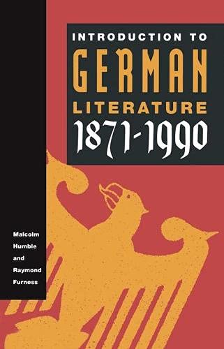 9780333460368: Introduction to German Literature, 1871-1990