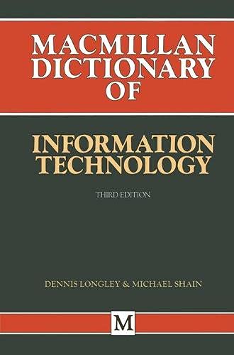 Imagen de archivo de Dictionary of Information Technology (Dictionary Series) a la venta por AwesomeBooks