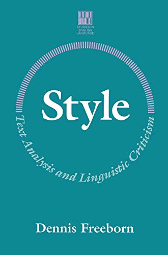 Beispielbild fr Style: Text Analysis and Linguistic Criticism (Studies in English Language) zum Verkauf von WorldofBooks