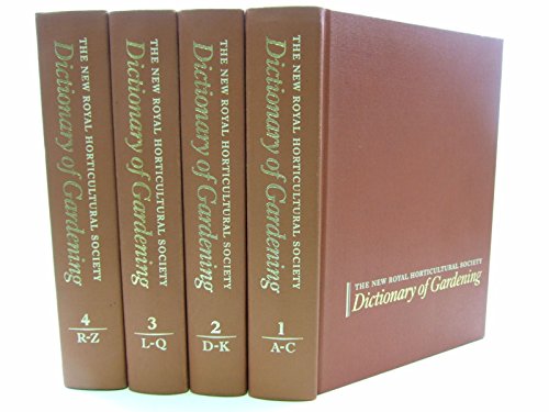 Imagen de archivo de The New Royal Horticultural Society Dictionary of Gardening. 4 Volumes. a la venta por Valley Books