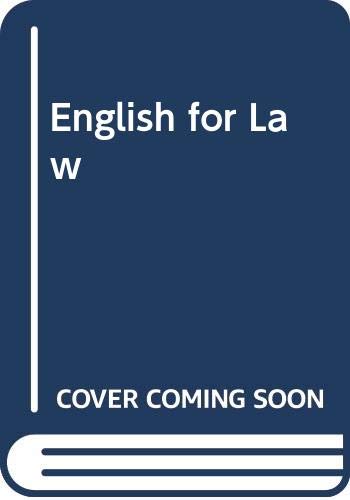 9780333493878: English For Law