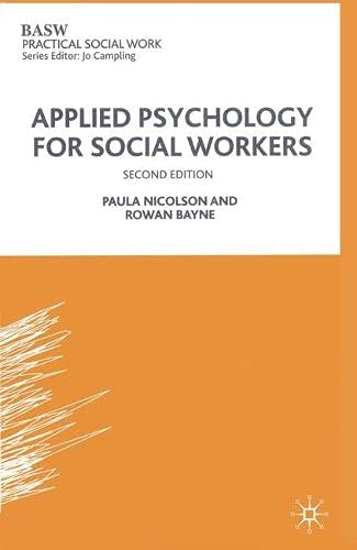 Imagen de archivo de Applied Psychology for Social Workers a la venta por Better World Books Ltd